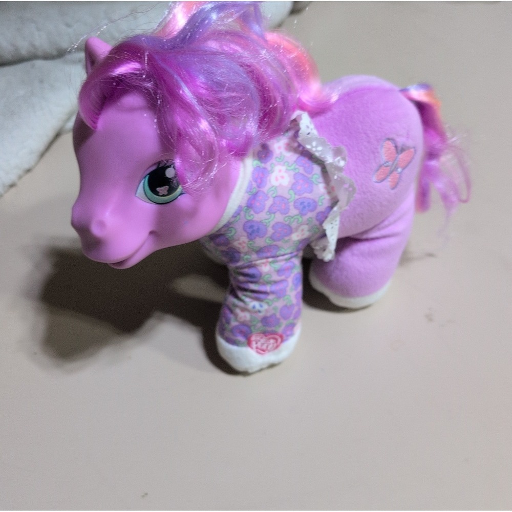 My Little Pony Sundae Cutie 2003 Hasbro Purple Pony Milkshake Plush
